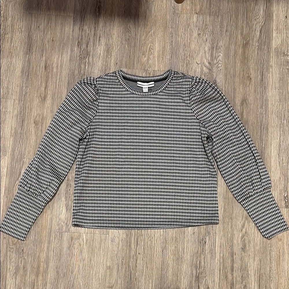 Jules & Leopold Houndstooth Long Sleeve Top
